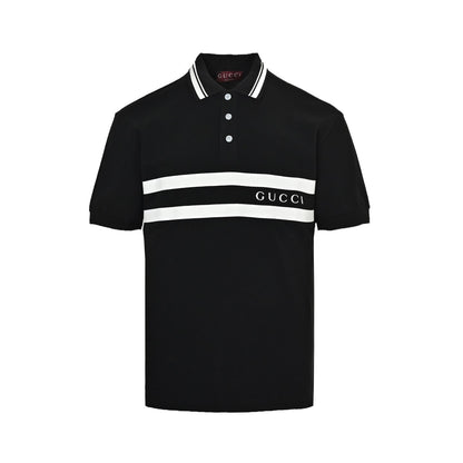 25ss Stripe Print Polo Short Sleeve