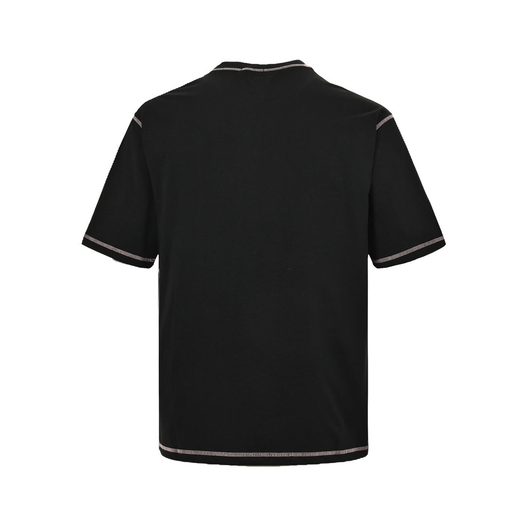 25SS Stitch-rendered lettering logo short sleeves