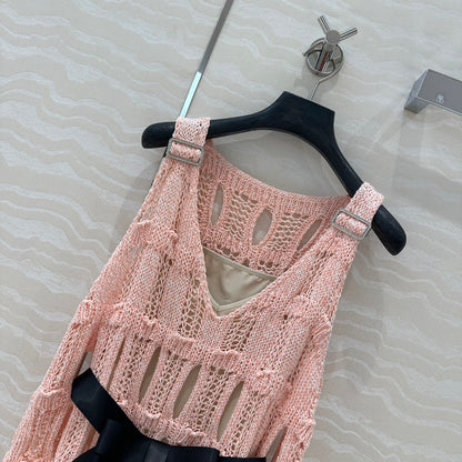 25 Wispy Crochet Knit Tank Top (with Butterfly Belt)