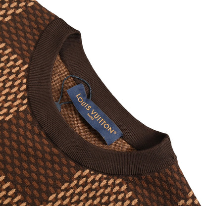 L's Checkerboard T-shirt - Brown