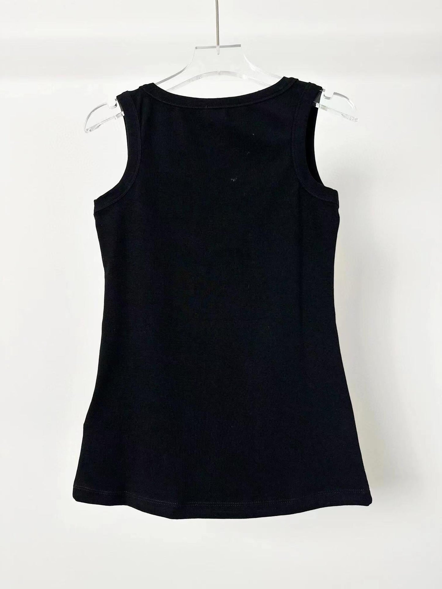 25 summer new long triangle logo vest