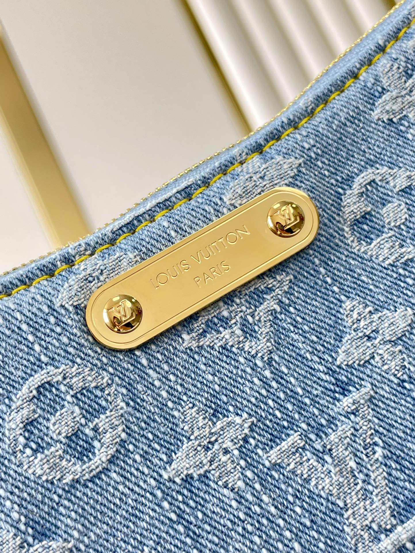 POCHETTE 24 IN BLUE MONOGRAM DENIM GOLD HARDWARE