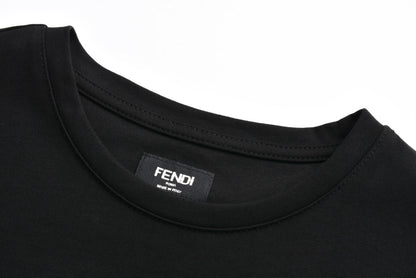 Suede patch T-shirt