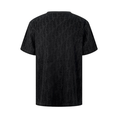 Allover printed terry short sleeves