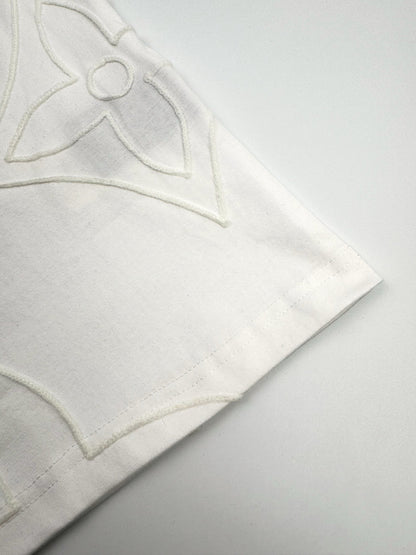 Fully embroidered short sleeves