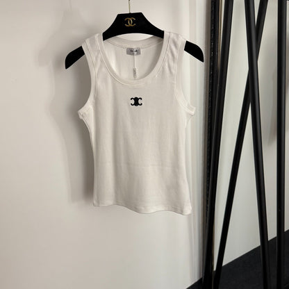 25 simple logo embroidered letter vest
