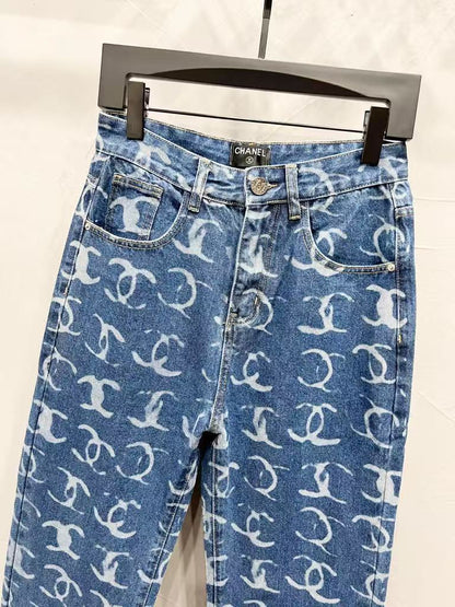 C Classic All-Over Logo Jeans