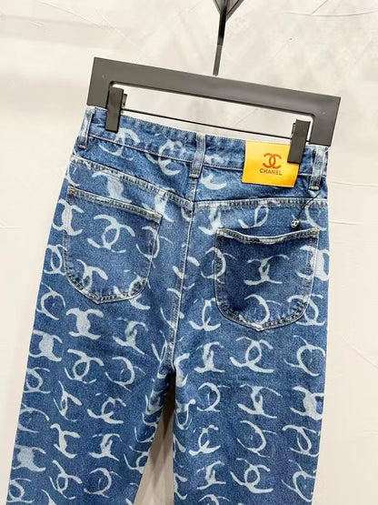 C Classic All-Over Logo Jeans