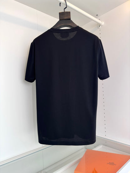25SS Horseshoe button embroidered round neck short-sleeved T-shirt