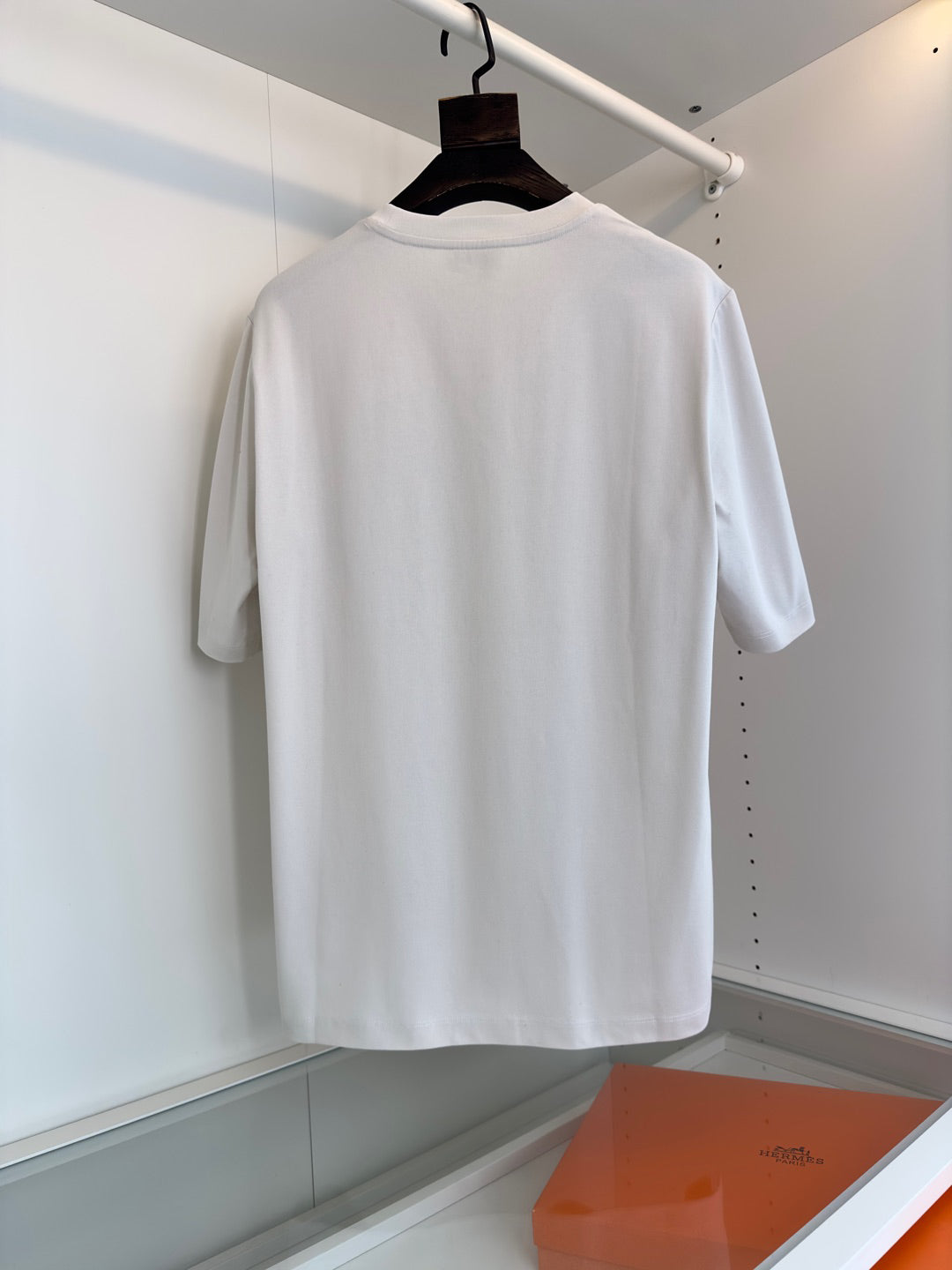 25SSGeometric leather pocket T-shirt