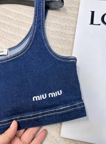 Comfortable street casual versatile sexy short vest denim halter top