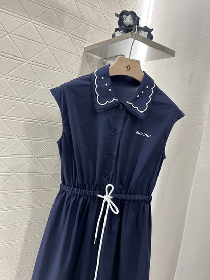 lace collar vest dress