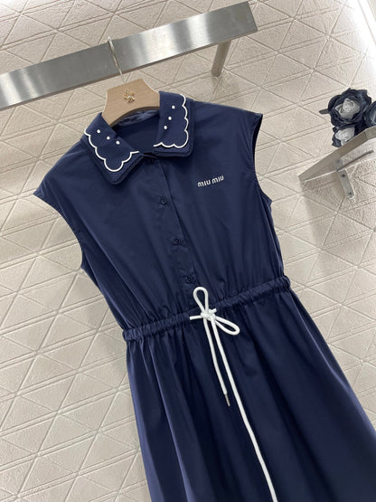 lace collar vest dress