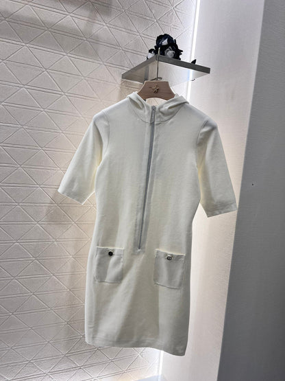 hooded cardigan knit dress