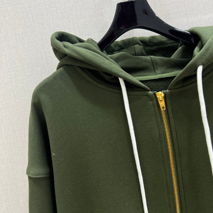 Hooded zip track suit