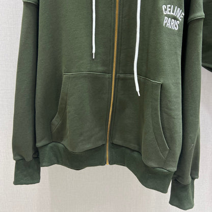 Hooded zip track suit
