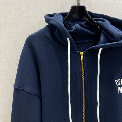 Hooded zip track suit
