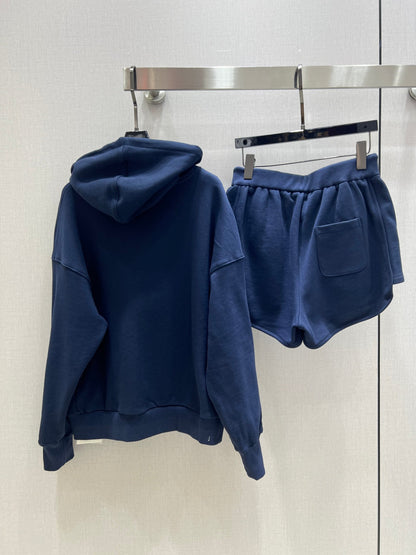 Hooded zip track suit