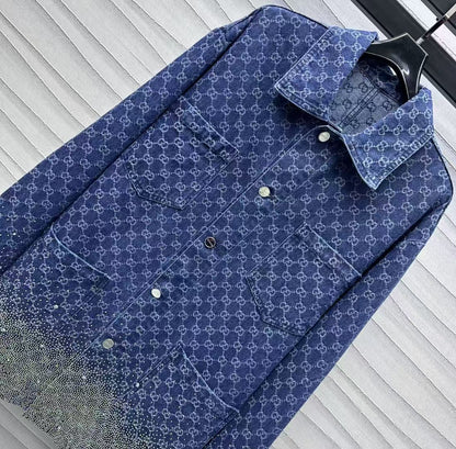 2025 new jacquard denim jacket