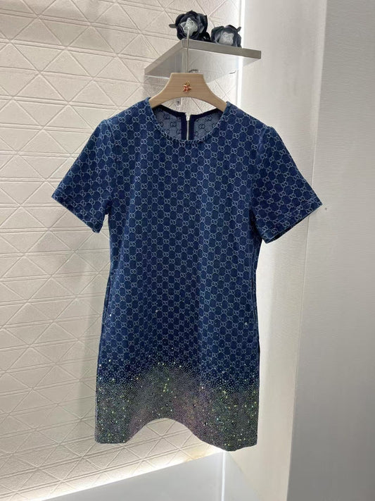 2025 New Heavy Industry Hot Diamond Jacquard Dress