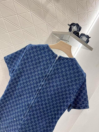 2025 New Heavy Industry Hot Diamond Jacquard Dress