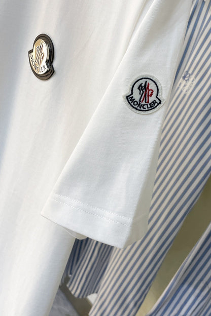 25 Mon Spring/Summer new metal logo on chest t-shirt