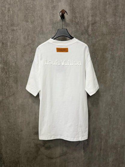 25ss front and rear logo 3D laminated short sleeved shirt
