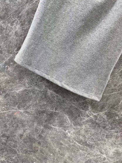 25ss gray chest letter embroidered vest with small suspenders
