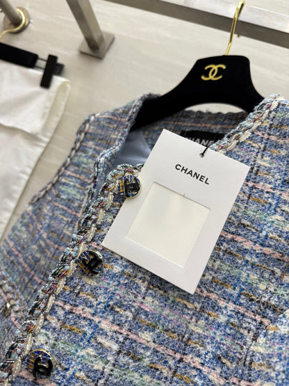 Colorful tweed vest