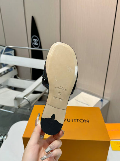25ss bow flat slippers