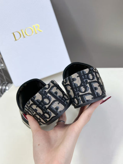 Classic cotton 3D embroidery printed thick-soled sandals