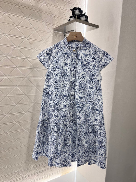 new style full print butterfly plant vine pattern