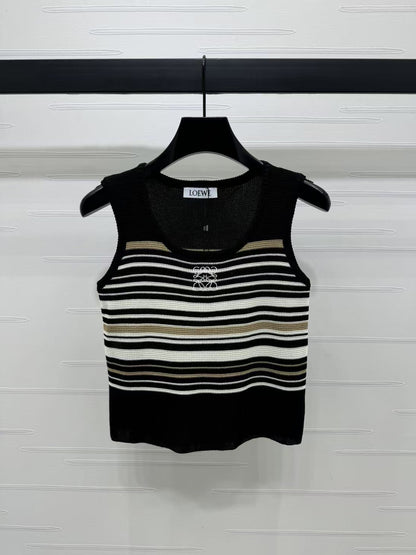 25 Spring/Summer U-neck striped knitted vest
