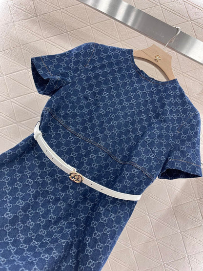 25ss new style  Belt denim skirt