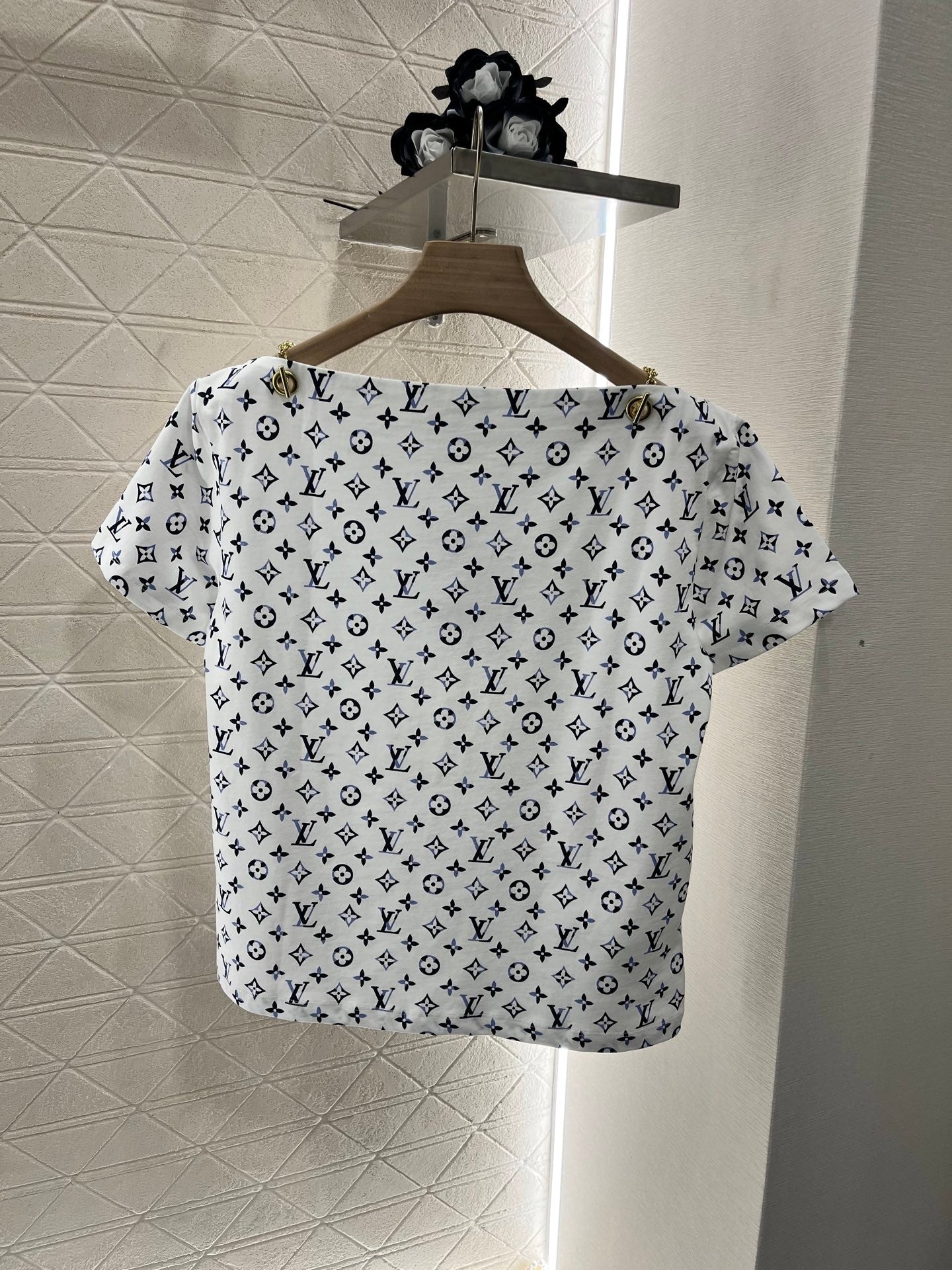 25ss round neck printed chain T-shirt