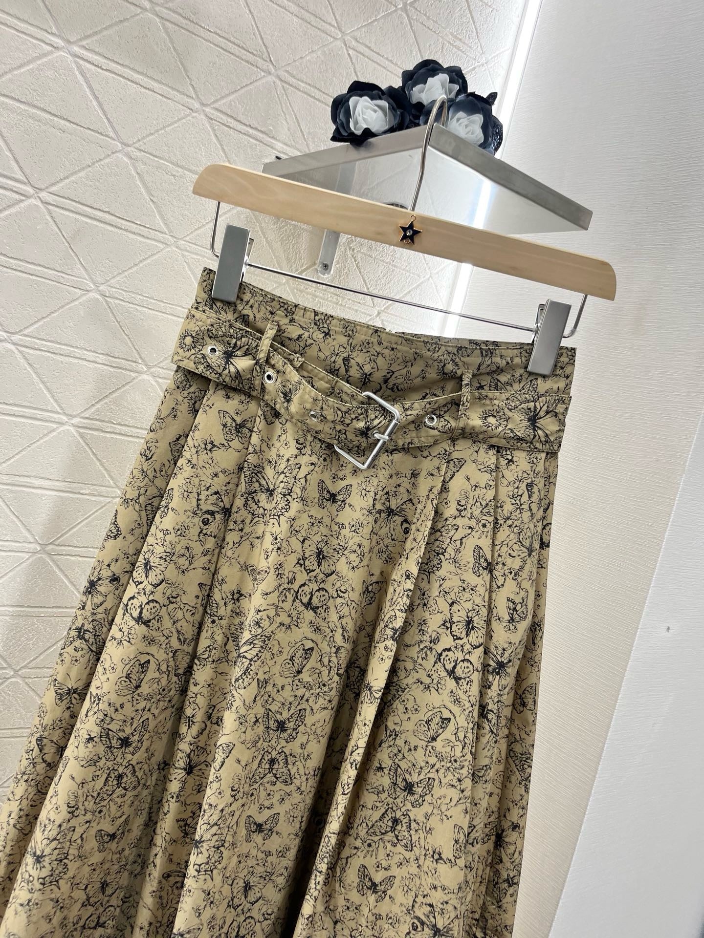 25SS New Arrival Printed Belt Dress