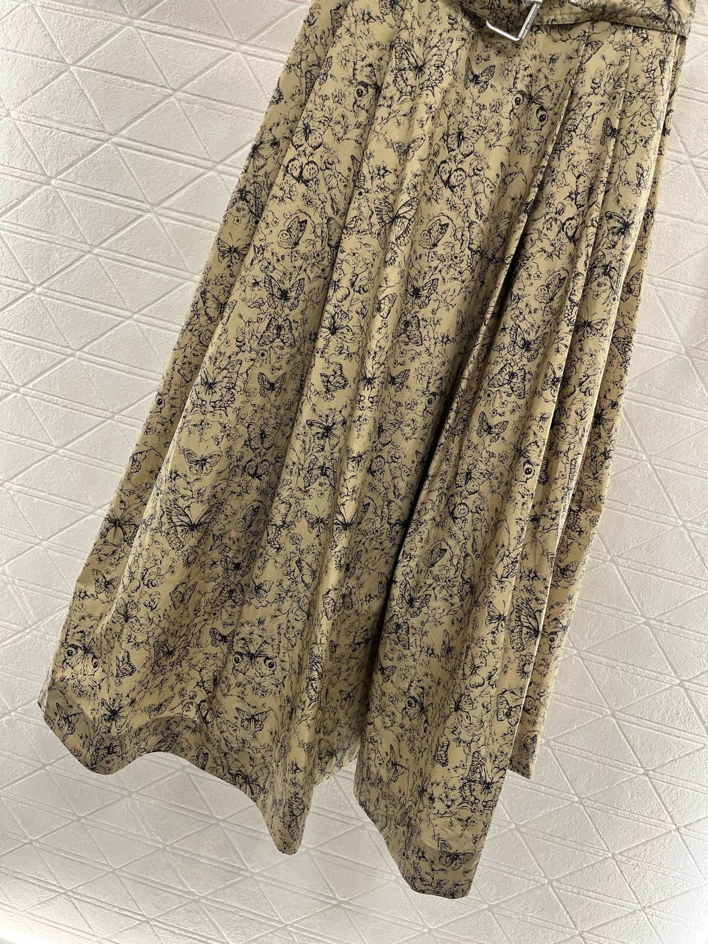 25SS New Arrival Printed Belt Dress