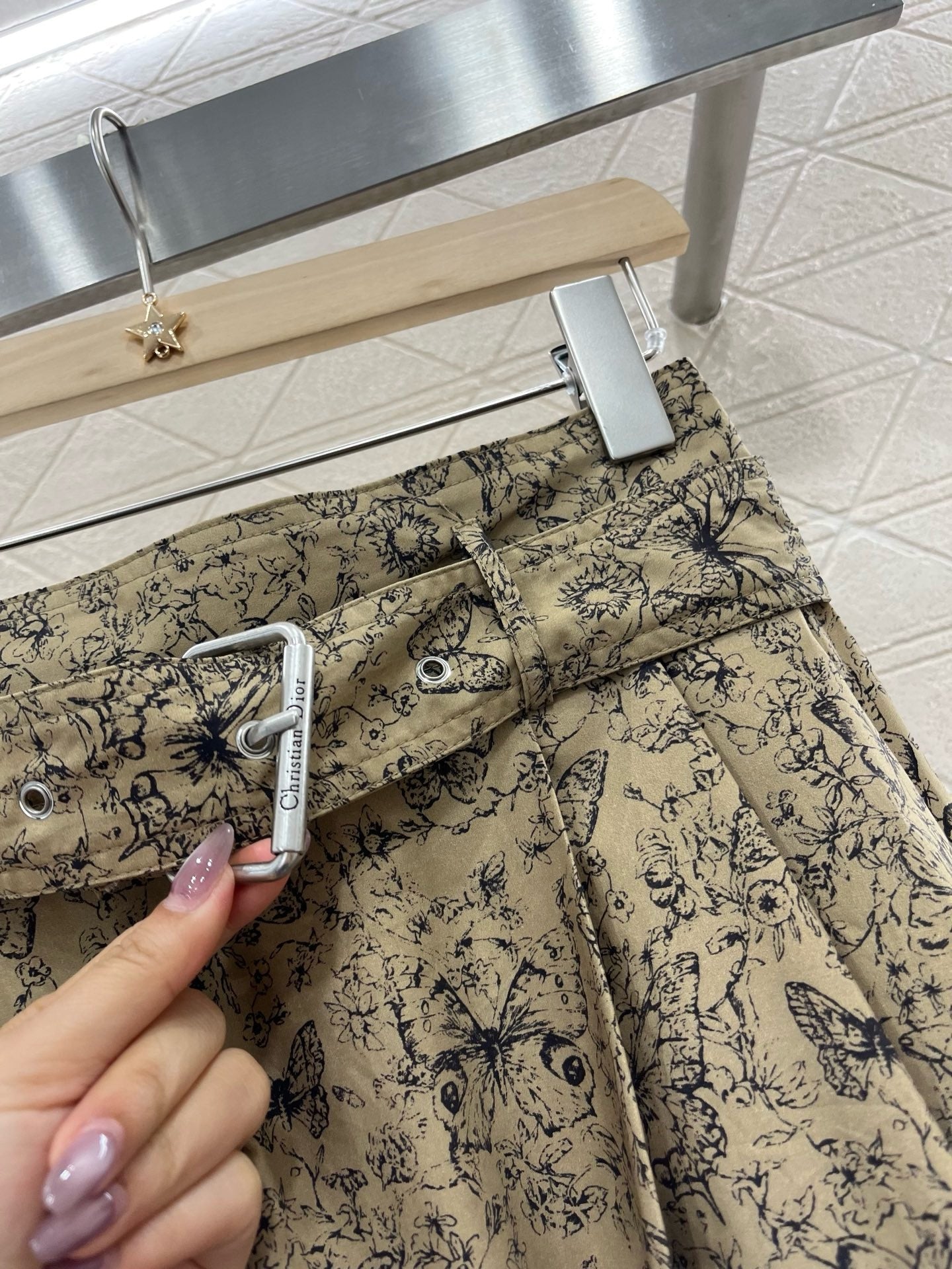 25SS New Arrival Printed Belt Dress