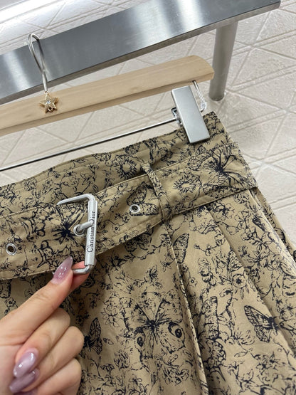 25SS New Arrival Printed Belt Dress