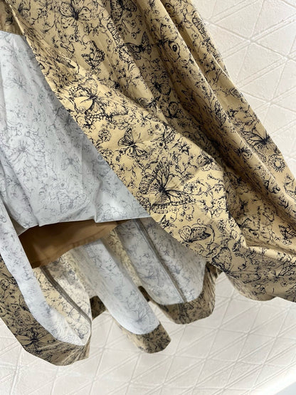 25SS New Arrival Printed Belt Dress