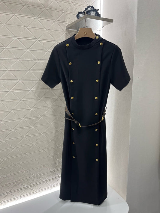 25SS New Arrival 2025SS Belted Double Breasted Dress