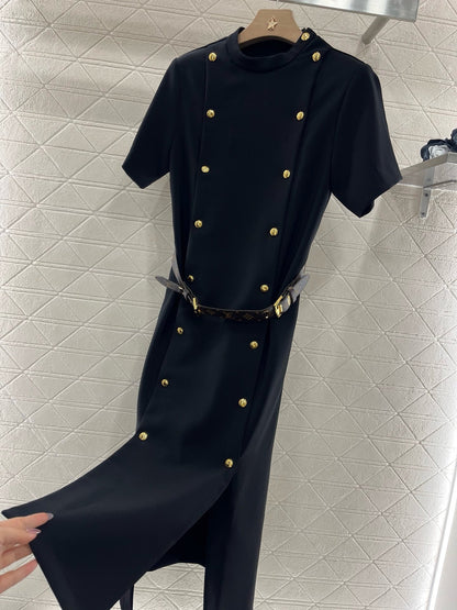 25SS New Arrival 2025SS Belted Double Breasted Dress