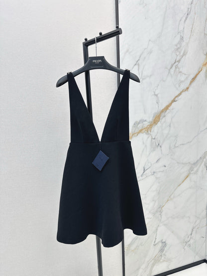 25ss Deep V Diamond Flower Sling Dress