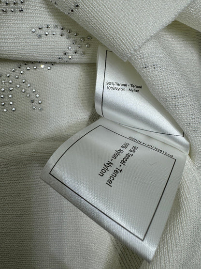 Heavy rhinestone knitted vest