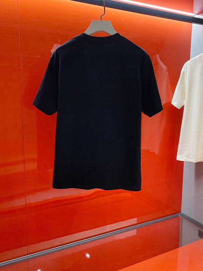 25 Spring/Summer Collection Red and Green Logo Cotton Short Sleeve T-Shirt