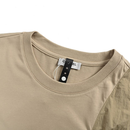 25SS Pocket decoration patchwork short sleeves