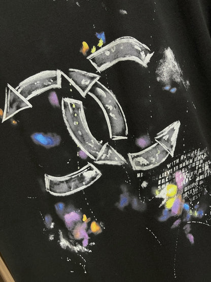 25ss early spring new simple logo graffiti series minimalist letter print short-sleeved T-shirt