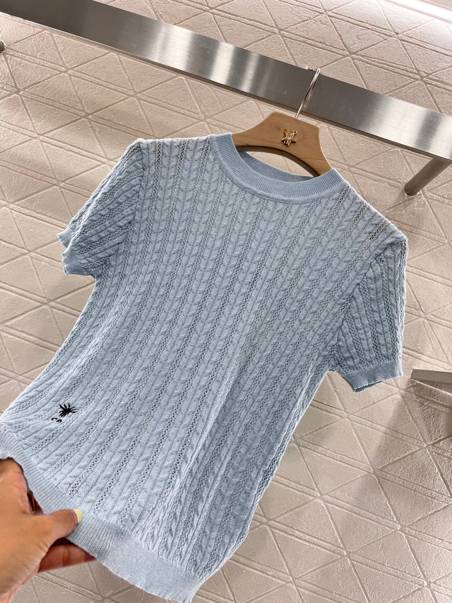 Lace shawl knit short sleeve