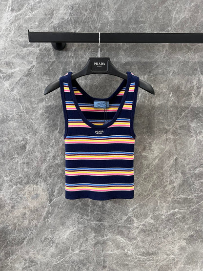 25 Colorful Striped Knit Vest
