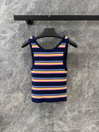 25 Colorful Striped Knit Vest